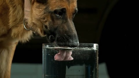 狗喝水是什么姿势