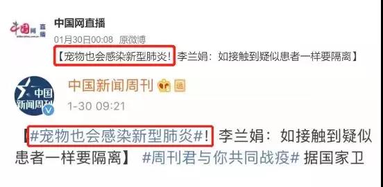 世卫组织称无证据显示宠物会感染 别再以谣传谣！