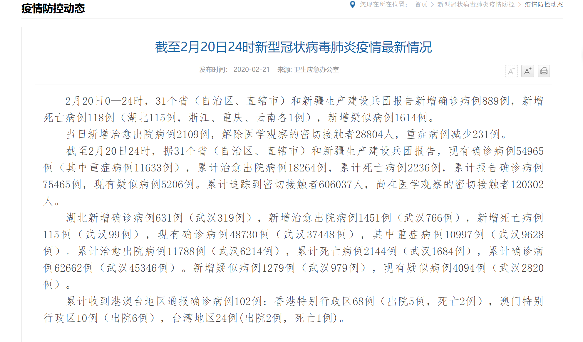 湖北以外地区新增病例出现反弹 与两省新增有关！