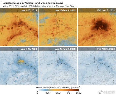 来自太空的发现：中国空气中的二氧化氮含量显著下降